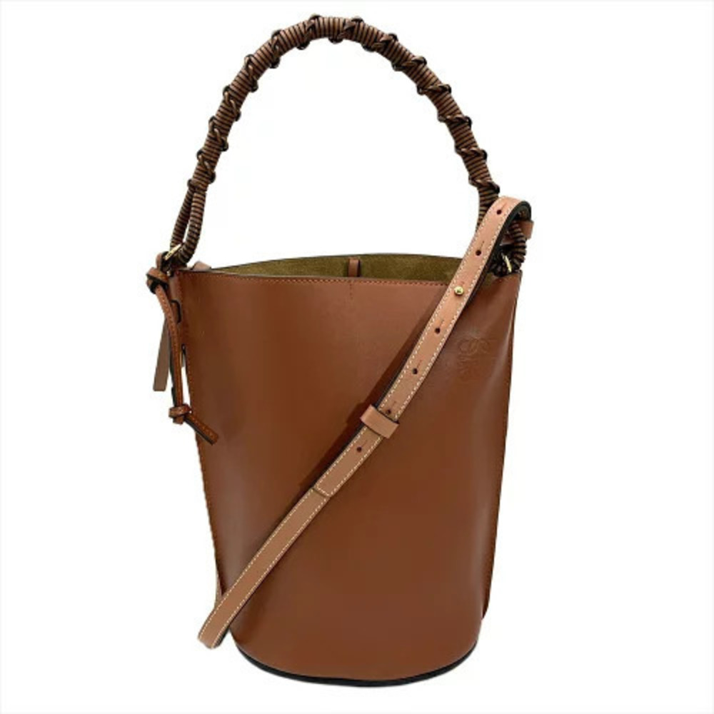 Loewe Gate Bucket Shoulder Bag Calfskin Brown